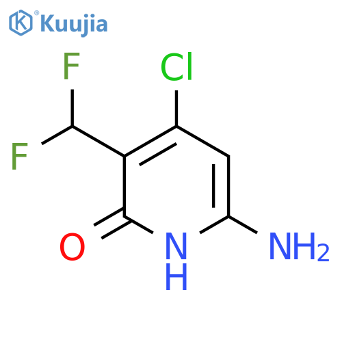 6-Amino-4-chloro-3-(difluoromethyl)-2-hydroxypyridine structure