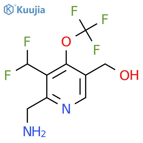 2-(Aminomethyl)-3-(difluoromethyl)-4-(trifluoromethoxy)pyridine-5-methanol structure