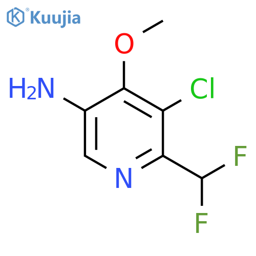 5-Amino-3-chloro-2-(difluoromethyl)-4-methoxypyridine structure