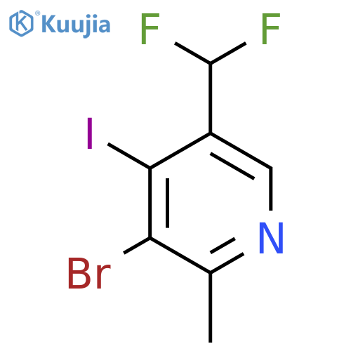 3-Bromo-5-(difluoromethyl)-4-iodo-2-methylpyridine structure