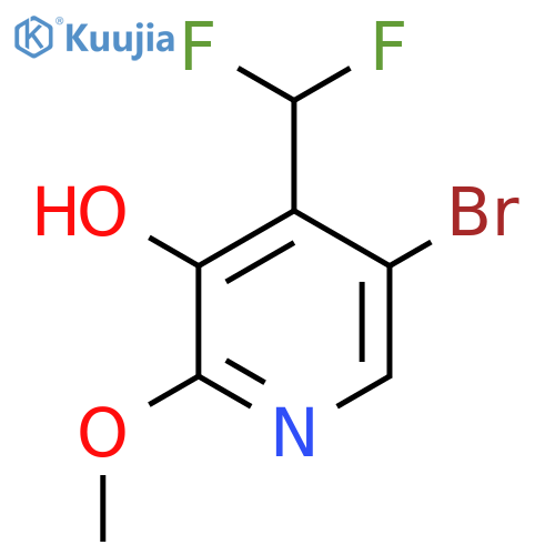 5-Bromo-4-(difluoromethyl)-3-hydroxy-2-methoxypyridine structure