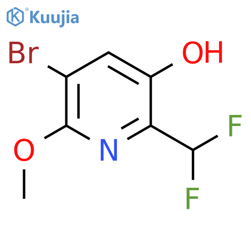 5-Bromo-2-(difluoromethyl)-3-hydroxy-6-methoxypyridine structure
