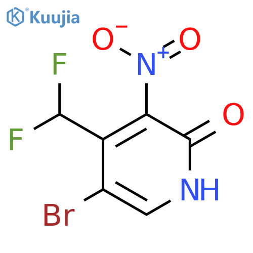 5-Bromo-4-(difluoromethyl)-2-hydroxy-3-nitropyridine structure