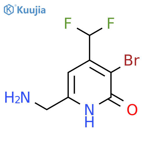 6-(Aminomethyl)-3-bromo-4-(difluoromethyl)-2-hydroxypyridine structure