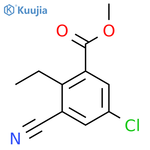 Methyl 5-chloro-3-cyano-2-ethylbenzoate structure