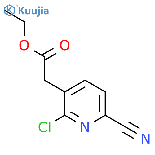 Ethyl 2-chloro-6-cyanopyridine-3-acetate structure