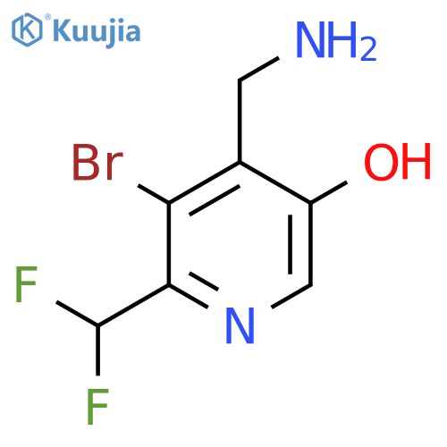 4-(Aminomethyl)-3-bromo-2-(difluoromethyl)-5-hydroxypyridine structure