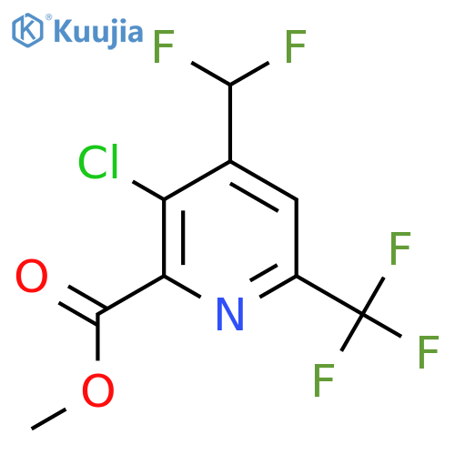 Methyl 3-chloro-4-(difluoromethyl)-6-(trifluoromethyl)pyridine-2-carboxylate structure