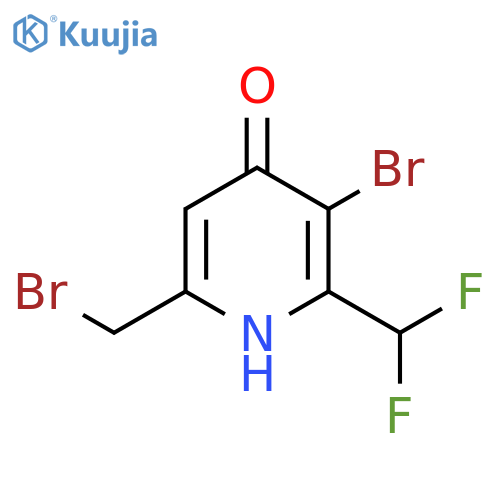 3-Bromo-6-(bromomethyl)-2-(difluoromethyl)-4-hydroxypyridine structure