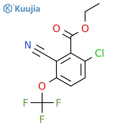 Ethyl 6-chloro-2-cyano-3-(trifluoromethoxy)benzoate structure