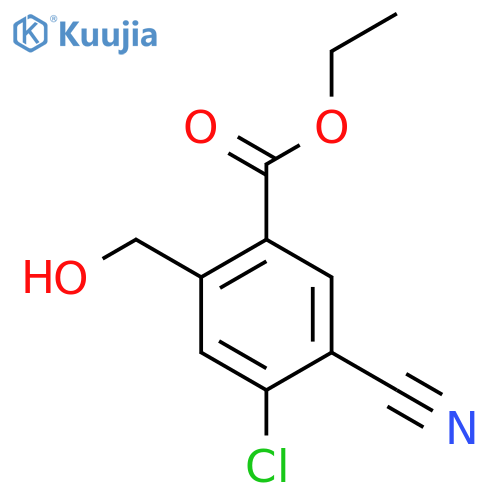 Ethyl 4-chloro-5-cyano-2-(hydroxymethyl)benzoate structure