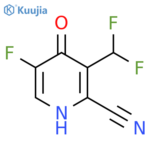 2-Cyano-3-(difluoromethyl)-5-fluoro-4-hydroxypyridine structure
