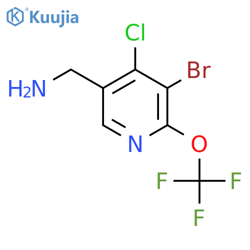 5-(Aminomethyl)-3-bromo-4-chloro-2-(trifluoromethoxy)pyridine structure
