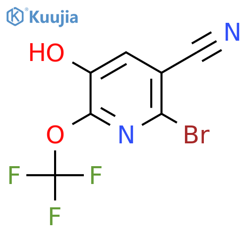 2-Bromo-3-cyano-5-hydroxy-6-(trifluoromethoxy)pyridine structure