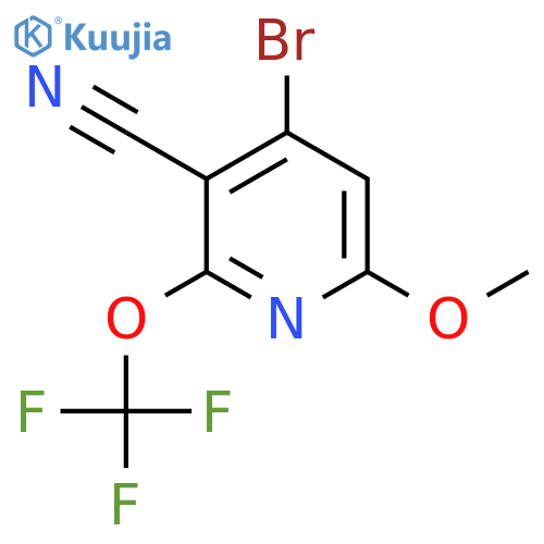 4-Bromo-3-cyano-6-methoxy-2-(trifluoromethoxy)pyridine structure