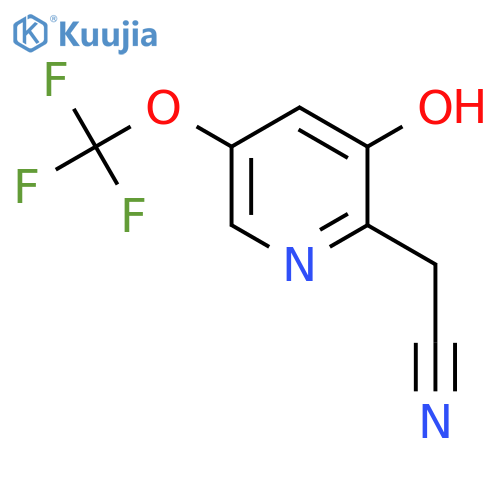 3-Hydroxy-5-(trifluoromethoxy)pyridine-2-acetonitrile structure