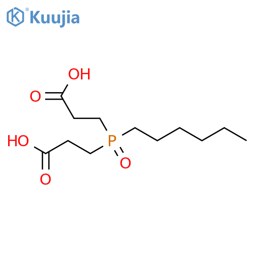 Propanoic acid, 3,3'-(hexylphosphinylidene)bis- structure