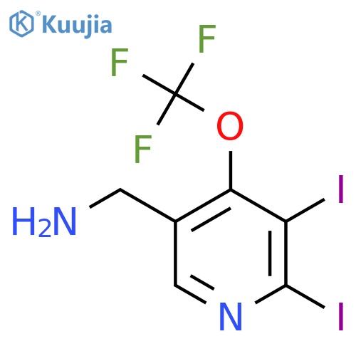 5-(Aminomethyl)-2,3-diiodo-4-(trifluoromethoxy)pyridine structure