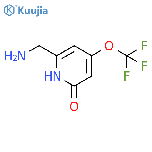 2-(Aminomethyl)-6-hydroxy-4-(trifluoromethoxy)pyridine structure