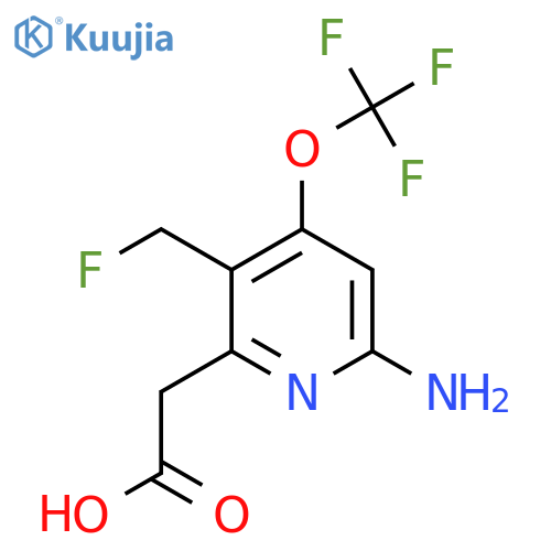 6-Amino-3-(fluoromethyl)-4-(trifluoromethoxy)pyridine-2-acetic acid structure
