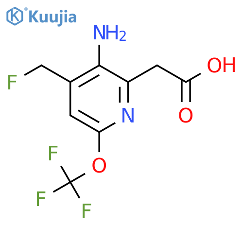 3-Amino-4-(fluoromethyl)-6-(trifluoromethoxy)pyridine-2-acetic acid structure