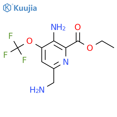 Ethyl 3-amino-6-(aminomethyl)-4-(trifluoromethoxy)pyridine-2-carboxylate structure