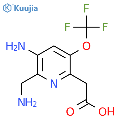 3-Amino-2-(aminomethyl)-5-(trifluoromethoxy)pyridine-6-acetic acid structure