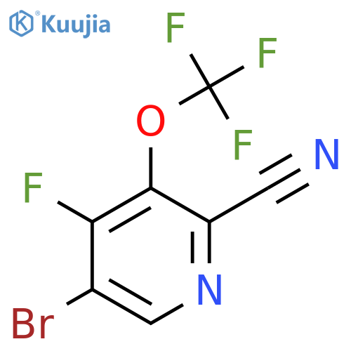 5-Bromo-2-cyano-4-fluoro-3-(trifluoromethoxy)pyridine structure