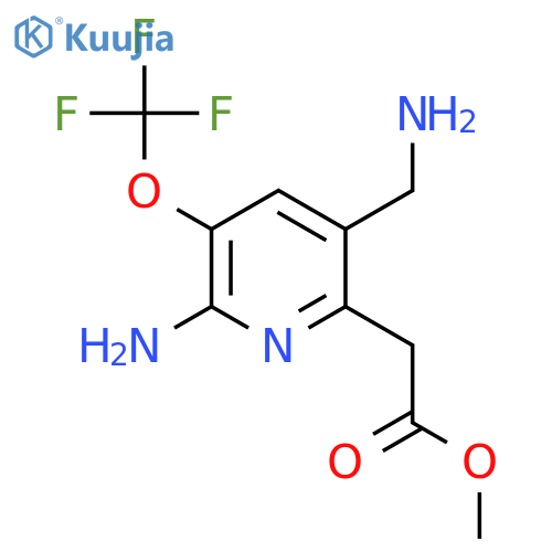 Methyl 2-amino-5-(aminomethyl)-3-(trifluoromethoxy)pyridine-6-acetate structure
