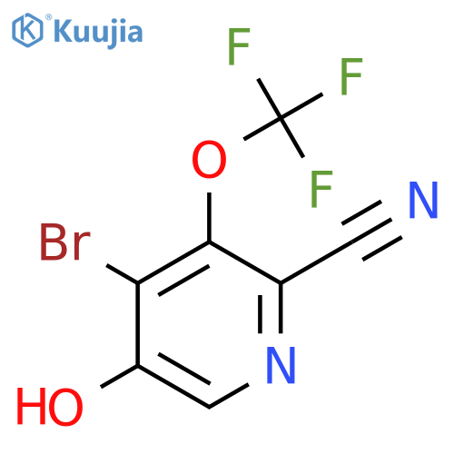 4-Bromo-2-cyano-5-hydroxy-3-(trifluoromethoxy)pyridine structure