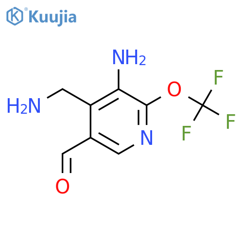 3-Amino-4-(aminomethyl)-2-(trifluoromethoxy)pyridine-5-carboxaldehyde structure