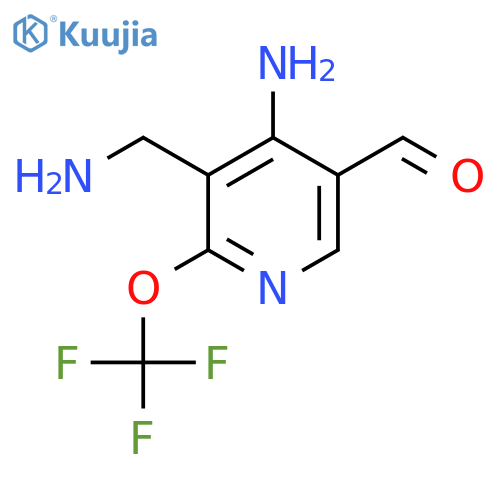 4-Amino-3-(aminomethyl)-2-(trifluoromethoxy)pyridine-5-carboxaldehyde structure