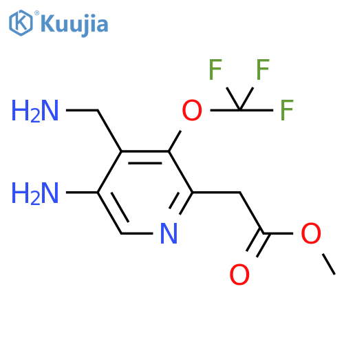 Methyl 5-amino-4-(aminomethyl)-3-(trifluoromethoxy)pyridine-2-acetate structure