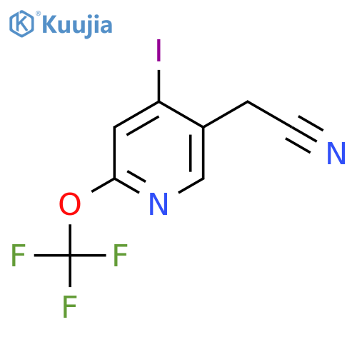 4-Iodo-2-(trifluoromethoxy)pyridine-5-acetonitrile structure
