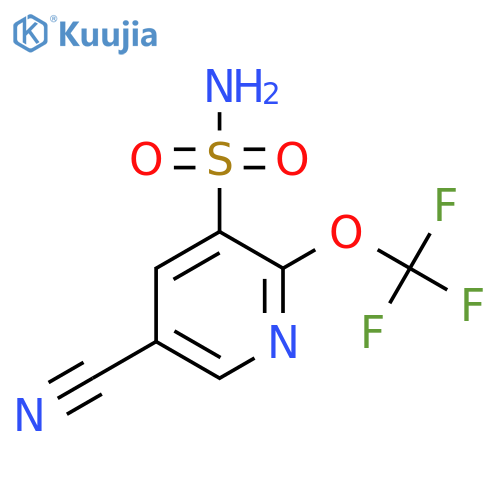 5-Cyano-2-(trifluoromethoxy)pyridine-3-sulfonamide structure