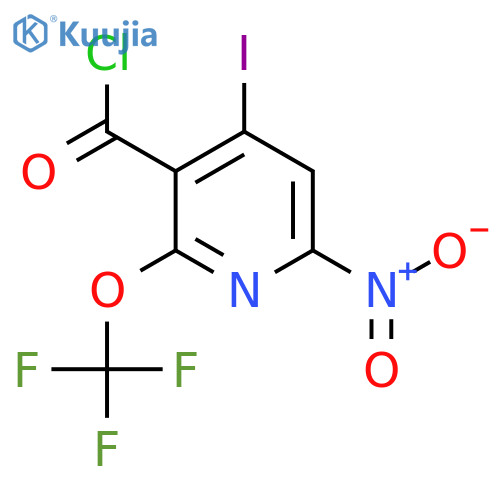 4-Iodo-6-nitro-2-(trifluoromethoxy)pyridine-3-carbonyl chloride structure