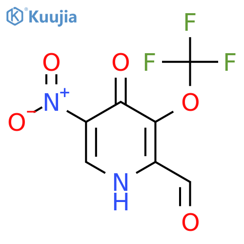 4-Hydroxy-5-nitro-3-(trifluoromethoxy)pyridine-2-carboxaldehyde structure