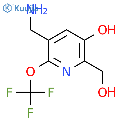 3-(Aminomethyl)-5-hydroxy-2-(trifluoromethoxy)pyridine-6-methanol structure