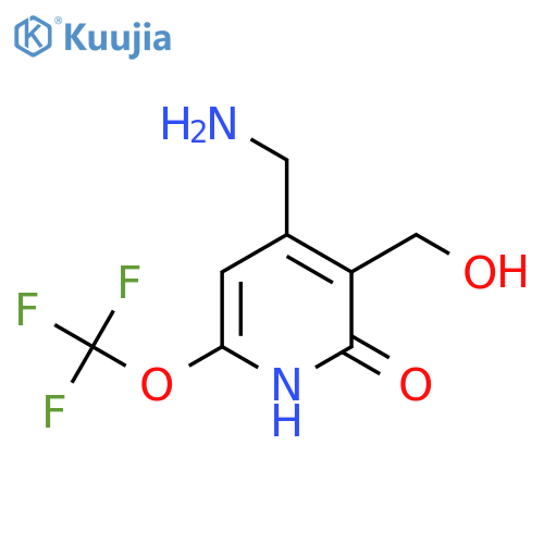 4-(Aminomethyl)-2-hydroxy-6-(trifluoromethoxy)pyridine-3-methanol structure