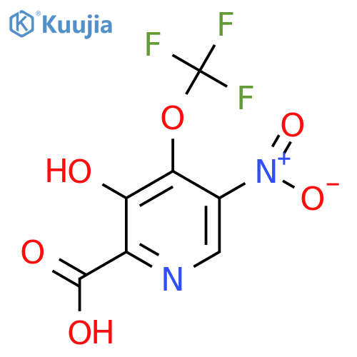 3-Hydroxy-5-nitro-4-(trifluoromethoxy)pyridine-2-carboxylic acid structure