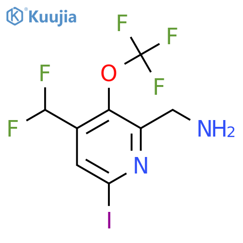 2-(Aminomethyl)-4-(difluoromethyl)-6-iodo-3-(trifluoromethoxy)pyridine structure