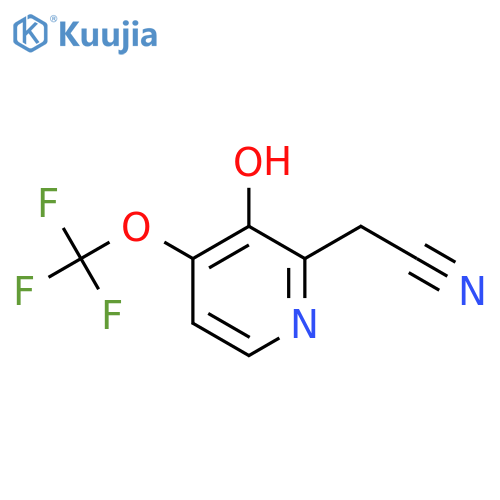3-Hydroxy-4-(trifluoromethoxy)pyridine-2-acetonitrile structure
