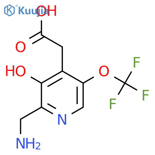 2-(Aminomethyl)-3-hydroxy-5-(trifluoromethoxy)pyridine-4-acetic acid structure