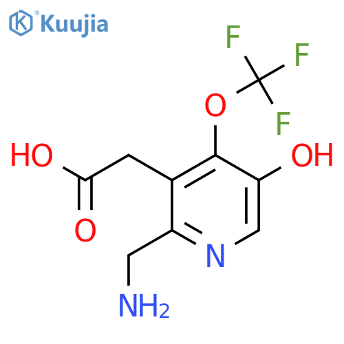 2-(Aminomethyl)-5-hydroxy-4-(trifluoromethoxy)pyridine-3-acetic acid structure