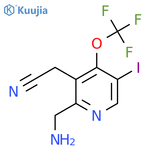 2-(Aminomethyl)-5-iodo-4-(trifluoromethoxy)pyridine-3-acetonitrile structure