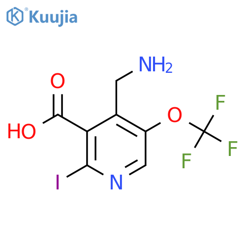 4-(Aminomethyl)-2-iodo-5-(trifluoromethoxy)pyridine-3-carboxylic acid structure