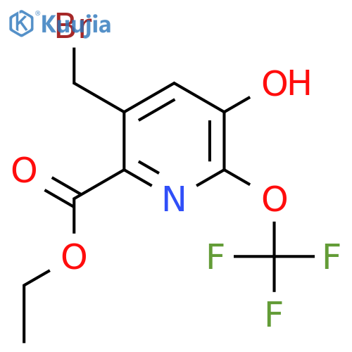 Ethyl 3-(bromomethyl)-5-hydroxy-6-(trifluoromethoxy)pyridine-2-carboxylate structure