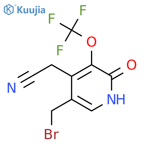 5-(Bromomethyl)-2-hydroxy-3-(trifluoromethoxy)pyridine-4-acetonitrile structure