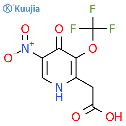 4-Hydroxy-5-nitro-3-(trifluoromethoxy)pyridine-2-acetic acid structure