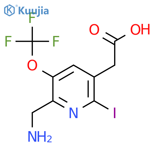 2-(Aminomethyl)-6-iodo-3-(trifluoromethoxy)pyridine-5-acetic acid structure